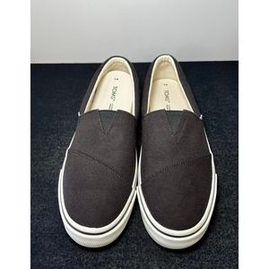Toms Alpargata Fenix Slip On Womens Shoes Black Casual Size 9